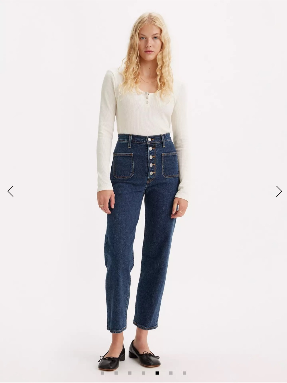 Levi's Ribcage Straight Patch Pocket High-Rise Button-Fly Women’s Jeans